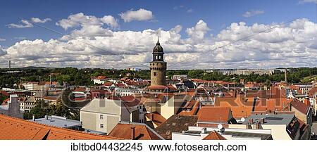 Historic centre with Reichenbacher Tower, view from Frauenturm, Zgorzelec, Upper-Silesia, Saxony, Germany, Europe View Large Photo Image Stock Photography - Historic centre with Reichenbacher Tower, view from Frauenturm, Zgorzelec, Upper-Silesia, Saxony, Germany, Europe. Fotosearch