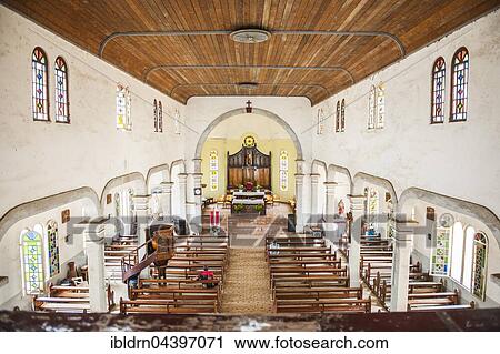 Historic Church of the Catholic Pallottines mission from the German colonial era, interior, Kribi, South Region, Cameroon, Africa View Large Photo Image Stock Image - Historic Church of the Catholic Pallottines mission from the German colonial era, interior, Kribi, South Region, Cameroon, Africa. Fotosearch