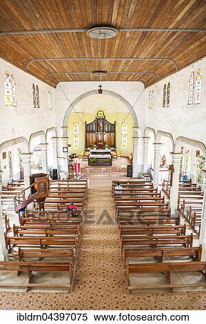 Historic Church of the Catholic Pallottines mission from the German colonial era, interior, Kribi, South Region, Cameroon, Africa View Large Photo Image Stock Photography - Historic Church of the Catholic Pallottines mission from the German colonial era, interior, Kribi, South Region, Cameroon, Africa. Fotosearch