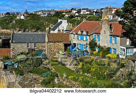 Historic fishing village of Crail, East Neuk of Fife, Scotland, United Kingdom, Europe View Large Photo Image Stock Image - Historic fishing village of Crail, East Neuk of Fife, Scotland, United Kingdom, Europe. Fotosearch