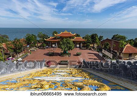Ho Quoc Pagoda Buddhist temple, island of Phu Quoc, Vietnam, Asia View Large Photo Image Stock Photography - Ho Quoc Pagoda Buddhist temple, island of Phu Quoc, Vietnam, Asia. Fotosearch