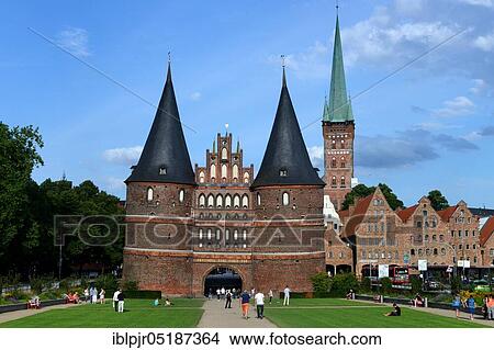 Holstentor Gate, Luebeck, Schleswig-Holstein, Germany, Europe View Large Photo Image Picture - Holstentor Gate, Luebeck, Schleswig-Holstein, Germany, Europe. Fotosearch