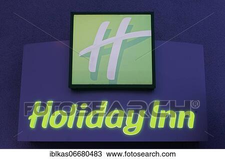 Hotel Holiday Inn, illuminated logo, Düsseldorf, North Rhine-Westphalia, Germany, Europe View Large Photo Image Stock Image - Hotel Holiday Inn, illuminated logo, Düsseldorf, North Rhine-Westphalia, Germany, Europe. Fotosearch