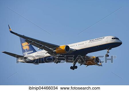 Icelandair Airliner in flight, airplane, plane, blue sky View Large Photo Image Picture - Icelandair Airliner in flight, airplane, plane, blue sky. Fotosearch