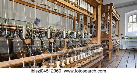 Industrial Museum Cromford, machine with cotton is processed to yarn, textile factory, Ratingen, North Rhine-Westphalia, Germany, Europe View Large Photo Image Stock Image - Industrial Museum Cromford, machine with cotton is processed to yarn, textile factory, Ratingen, North Rhine-Westphalia, Germany, Europe. Fotosearch
