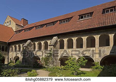 Inner courtyard, High Cathedral, Hildesheim, Lower Saxony, Germany, Europe View Large Photo Image Stock Photo - Inner courtyard, High Cathedral, Hildesheim, Lower Saxony, Germany, Europe. Fotosearch