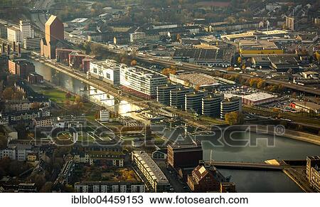 Inner harbor in the evening light, office building Five Boats in front of Landesarchiv North Rhine-Westphalia, Rhineland, Duisburg, Ruhr district, North Rhine-Westphalia, Germany, Europe View Large Photo Image Stock Image - Inner harbor in the evening light, office building Five Boats in front of Landesarchiv North Rhine-Westphalia, Rhineland, Duisburg, Ruhr district, North Rhine-Westphalia, Germany, Europe. Fotosearch