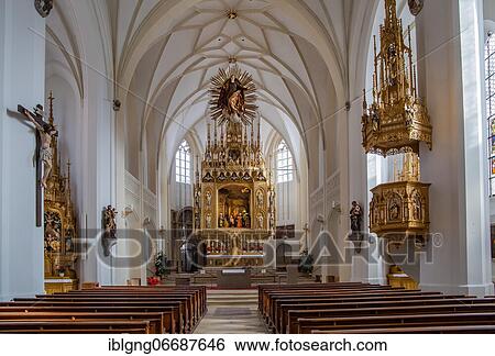 Interior of the town parish church, Bad Tölz, Isar valley, Isar, Upper Bavaria, Bavaria, Germany, Europe View Large Photo Image Stock Photograph - Interior of the town parish church, Bad Tölz, Isar valley, Isar, Upper Bavaria, Bavaria, Germany, Europe. Fotosearch