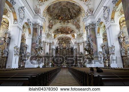 Interior, Ottobeuren Abbey, Bavaria, Germany, Europe View Large Photo Image Stock Image - Interior, Ottobeuren Abbey, Bavaria, Germany, Europe. Fotosearch