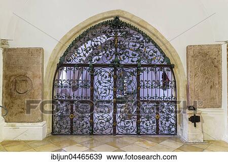 Intricate lattice wrought iron gate, Vitus Chapel, Our Lady of the Old Chapel Collegiate Church, Regensburg, Upper Palatinate, Bavaria, Germany, Europe View Large Photo Image Stock Photo - Intricate lattice wrought iron gate, Vitus Chapel, Our Lady of the Old Chapel Collegiate Church, Regensburg, Upper Palatinate, Bavaria, Germany, Europe. Fotosearch