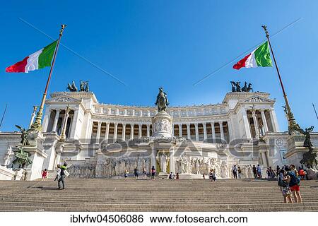 Italian flags drifting in front of Monumento Nazionale a Vittorio Emanuele II, Vittoriano, Altare della Patria, National Monument to Victor Emmanuel II, Piazza di Venezia, Rome, Lazio, Italy, Europe View Large Photo Image Stock Photograph - Italian flags drifting in front of Monumento Nazionale a Vittorio Emanuele II, Vittoriano, Altare della Patria, National Monument to Victor Emmanuel II, Piazza di Venezia, Rome, Lazio, Italy, Europe. Fotosearch