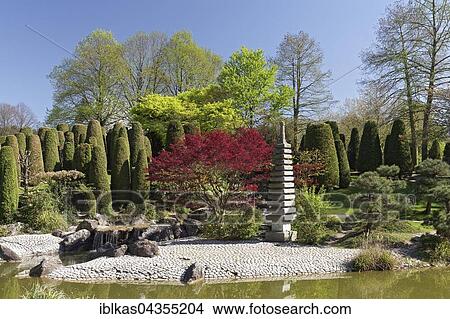 Japanese garden with small pagoda, leisure park, Bonn, Rhineland, North Rhine-Westphalia, Germany, Europe View Large Photo Image Picture - Japanese garden with small pagoda, leisure park, Bonn, Rhineland, North Rhine-Westphalia, Germany, Europe. Fotosearch