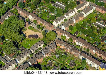 Jupp Colony, former miners settlement, historic workers' settlement, colliery houses, Duisburg-Hamborn, Duisburg, Ruhr district, North Rhine-Westphalia, Germany, Europe View Large Photo Image Stock Photo - Jupp Colony, former miners settlement, historic workers' settlement, colliery houses, Duisburg-Hamborn, Duisburg, Ruhr district, North Rhine-Westphalia, Germany, Europe. Fotosearch
