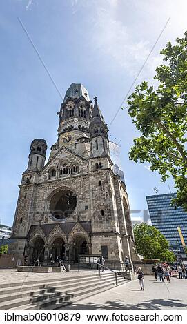 Stock Photo - Kaiser Wilhelm Memorial Church, Charlottenburg, Berlin, Germany, Europe. Fotosearch