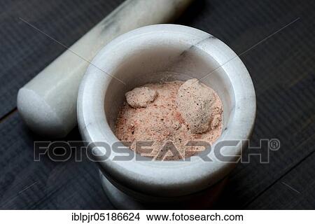 Kala Namak in mortar, Indian salt, black salt, black salt, India, Asia View Large Photo Image Picture - Kala Namak in mortar, Indian salt, black salt, black salt, India, Asia. Fotosearch