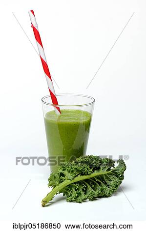 Kale smoothie in glass with drinking straw, smoothie, kale, curly kale, kale with feathers, winter kale ( Brassica oleracea) acephala var. sabellica View Large Photo Image Stock Image - Kale smoothie in glass with drinking straw, smoothie, kale, curly kale, kale with feathers, winter kale ( Brassica oleracea) acephala var. sabellica. Fotosearch