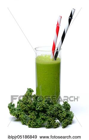Kale smoothie in glass with drinking straw, smoothie, kale, curly kale, kale with feathers, winter kale ( Brassica oleracea) acephala var. sabellica View Large Photo Image Stock Photo - Kale smoothie in glass with drinking straw, smoothie, kale, curly kale, kale with feathers, winter kale ( Brassica oleracea) acephala var. sabellica. Fotosearch