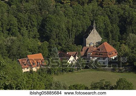 Picture - Kobolzell Church, Rothenburg ob der Tauber, Middle Franconia, Bavaria, Germany, Europe. Fotosearch