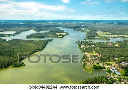 Picture - Kościerzyna, Pomerania, Pomerania Vistula, lake scenery, forests, lakes, sailboats, Pomeranian Lake District, Poland, Europe. Fotosearch
