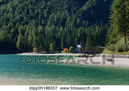 Lago di Braies, nature park Park, Dolomites, Puster Valley, South Tyrol, Italy, Europe View Large Photo Image Stock Photo - Lago di Braies, nature park Park, Dolomites, Puster Valley, South Tyrol, Italy, Europe. Fotosearch