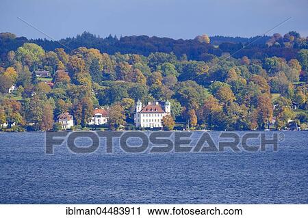 Lake Starnberg with Castle Ammerland or Pocci Castle near Muensing, View of Tutzing, Fünfseenland, Upper Bavaria, Bavaria, Germany, Europe View Large Photo Image Stock Image - Lake Starnberg with Castle Ammerland or Pocci Castle near Muensing, View of Tutzing, Fünfseenland, Upper Bavaria, Bavaria, Germany, Europe. Fotosearch