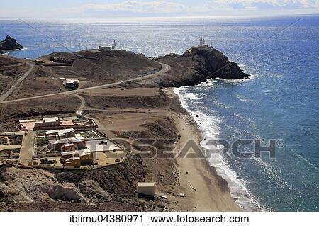Lighthouse Faro del Cabo de Gata, Cabo de Gata-Níjar Natural Park, Nijar, Almeria, Andalusia, Spain, Europe View Large Photo Image Stock Image - Lighthouse Faro del Cabo de Gata, Cabo de Gata-Níjar Natural Park, Nijar, Almeria, Andalusia, Spain, Europe. Fotosearch