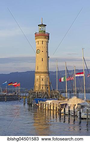 Lighthouse, harbor, Lindau, Lake Constance, Bavaria, Deutchland View Large Photo Image Stock Image - Lighthouse, harbor, Lindau, Lake Constance, Bavaria, Deutchland. Fotosearch
