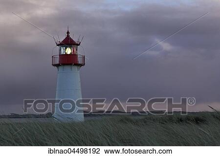 Lighthouse List-West, Ellenbogen, Sylt, North Frisia, Schleswig-Holstein, Germany, Europe View Large Photo Image Stock Image - Lighthouse List-West, Ellenbogen, Sylt, North Frisia, Schleswig-Holstein, Germany, Europe. Fotosearch