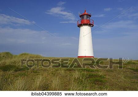 Lighthouse List West, Ellenbogen, Sylt, North Frisian Islands, North Frisia, Schleswig-Holstein, Germany, Europe View Large Photo Image Stock Photography - Lighthouse List West, Ellenbogen, Sylt, North Frisian Islands, North Frisia, Schleswig-Holstein, Germany, Europe. Fotosearch