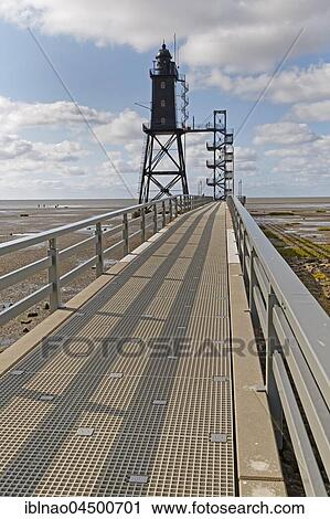 Lighthouse Obereversand at low tide, Dorum-Neufeld, Lower Saxony, Germany, Europe View Large Photo Image Stock Image - Lighthouse Obereversand at low tide, Dorum-Neufeld, Lower Saxony, Germany, Europe. Fotosearch
