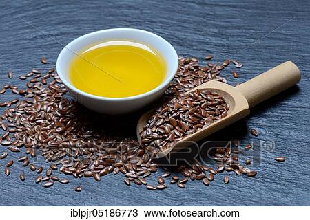 Linseed ( Linum usitatissimum) and linseed oil in small bowls View Large Photo Image Stock Image - Linseed ( Linum usitatissimum) and linseed oil in small bowls. Fotosearch