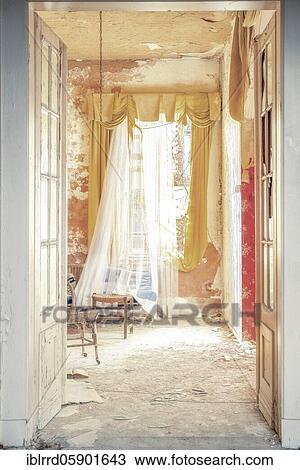 Living space, Lost Place, Villa Dr. Anna L., Bad Wildungen, Hesse, Germany, Europe View Large Photo Image Stock Image - Living space, Lost Place, Villa Dr. Anna L., Bad Wildungen, Hesse, Germany, Europe. Fotosearch