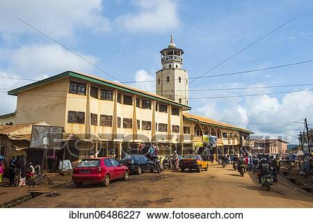 Stock Photo - Local mosque in Foumban, Cameroon, Africa. Fotosearch