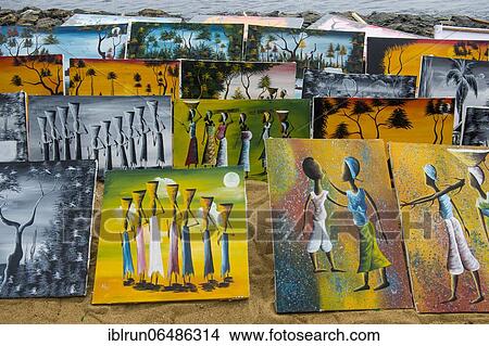 Local paintings in Kribi, Cameroon, Africa View Large Photo Image Picture - Local paintings in Kribi, Cameroon, Africa. Fotosearch