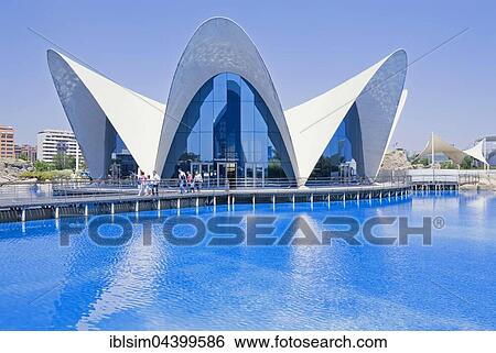 Stock Photograph - L'Oceanogràfic, The Oceanographic Aquarium, City of Arts and Sciences, Comunidad Autonoma de Valencia, Spain, Europe. Fotosearch