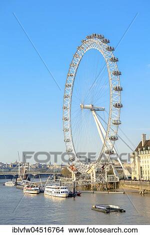 London Eye and Thames, London, London region, England, United Kingdom, Europe View Large Photo Image Picture - London Eye and Thames, London, London region, England, United Kingdom, Europe. Fotosearch