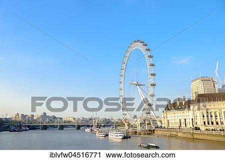 London Eye and Thames, London, London region, England, United Kingdom, Europe View Large Photo Image Stock Image - London Eye and Thames, London, London region, England, United Kingdom, Europe. Fotosearch