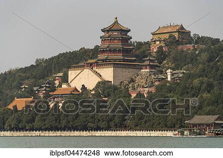 Longevity Hill and Tower of Buddhist Incense, Summer Palace, Beijing, China, Asia View Large Photo Image Stock Photo - Longevity Hill and Tower of Buddhist Incense, Summer Palace, Beijing, China, Asia. Fotosearch