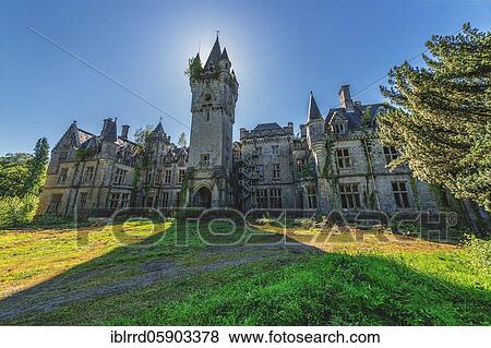 Lost Place, ruined castle, Château Miranda or Château de Noisy, near Celles, province of Namur, Belgium, Europe View Large Photo Image Stock Photo - Lost Place, ruined castle, Château Miranda or Château de Noisy, near Celles, province of Namur, Belgium, Europe. Fotosearch