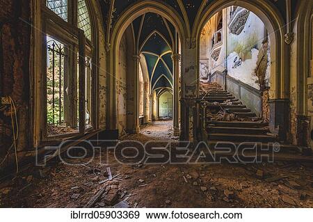 Lost Place, ruined castle, interior, Château Miranda or Château de Noisy, near Celles, province of Namur, Belgium, Europe View Large Photo Image Stock Photo - Lost Place, ruined castle, interior, Château Miranda or Château de Noisy, near Celles, province of Namur, Belgium, Europe. Fotosearch
