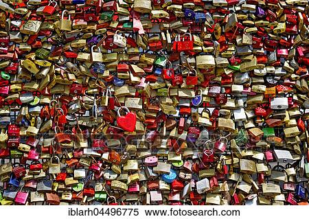 Love locks, Hohenzollern Bridge Cologne, North Rhine-Westphalia, Germany, Europe View Large Photo Image Stock Photography - Love locks, Hohenzollern Bridge Cologne, North Rhine-Westphalia, Germany, Europe. Fotosearch