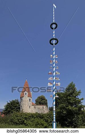 Madertower and Maypole, Abensberg, Lower Bavaria, Bavaria, Germany, Europe View Large Photo Image Stock Photography - Madertower and Maypole, Abensberg, Lower Bavaria, Bavaria, Germany, Europe. Fotosearch