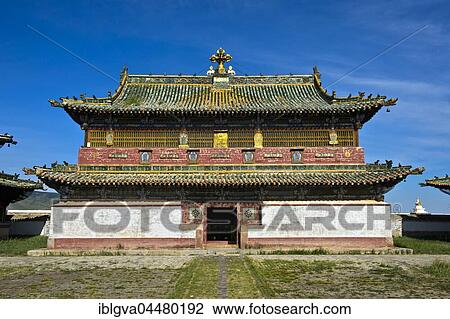 Main temple Erdene Zuu, Kharkhorin, Övörkhangai Aimag, Mongolia, Asia View Large Photo Image Stock Image - Main temple Erdene Zuu, Kharkhorin, Övörkhangai Aimag, Mongolia, Asia. Fotosearch
