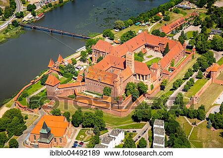 Stock Photo - Malbork Castle, castle in brick Gothic, German Order, Nogat River, Malbork, Pomerania Province, Poland, Europe. Fotosearch