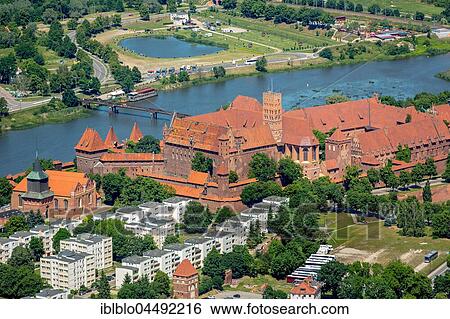 Malbork Castle, castle in brick Gothic, German Order, Nogat River, Malbork, Pomerania Province, Poland, Europe View Large Photo Image Stock Photograph - Malbork Castle, castle in brick Gothic, German Order, Nogat River, Malbork, Pomerania Province, Poland, Europe. Fotosearch