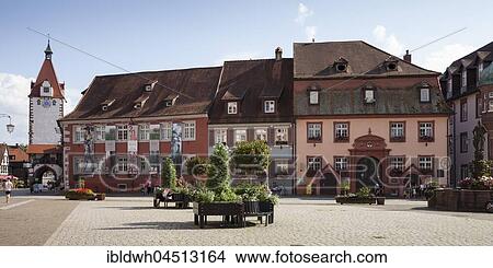 Market square with Kinzingtor, Palais Löwenberg, museum house Löwenberg, Gengenbach, Black Forest, Baden-Württemberg, Germany, Europe View Large Photo Image Picture - Market square with Kinzingtor, Palais Löwenberg, museum house Löwenberg, Gengenbach, Black Forest, Baden-Württemberg, Germany, Europe. Fotosearch