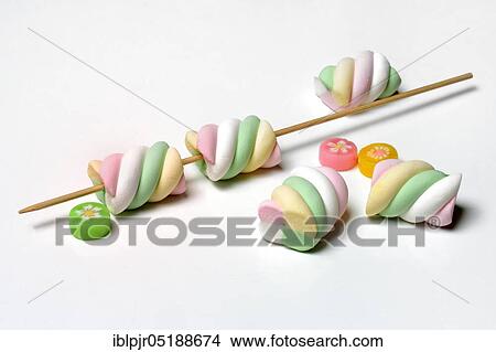 Picture - Marshmallows and candies, foamy candy, nutrition, calories, calorie rich, calorie rich, calorie rich. Fotosearch