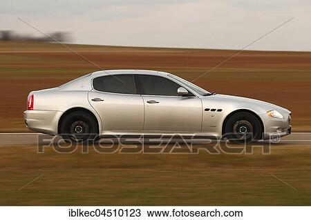 Stock Image - Maserati Quattroporte, sedan. Fotosearch