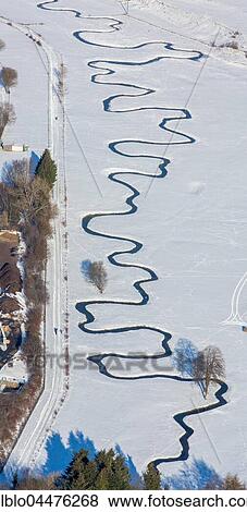 Meandering river Möhne in the snow, Hunderbecke, Brilon, Sauerland, North Rhine-Westphalia, Germany, Europe View Large Photo Image Stock Photo - Meandering river Möhne in the snow, Hunderbecke, Brilon, Sauerland, North Rhine-Westphalia, Germany, Europe. Fotosearch