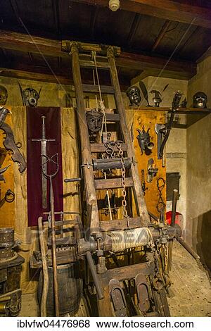 Medieval torture instruments, torture chamber, Indoors, Prague Castle, Hradčany, Prague, Bohemia, Czech Republic, Europe View Large Photo Image Stock Photo - Medieval torture instruments, torture chamber, Indoors, Prague Castle, Hradčany, Prague, Bohemia, Czech Republic, Europe. Fotosearch